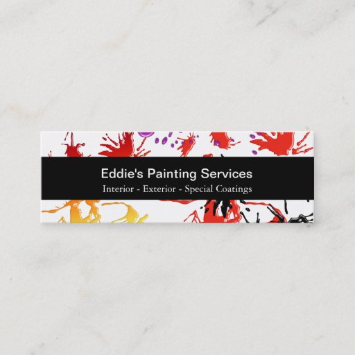 Customizable Painter Mini Business Cards