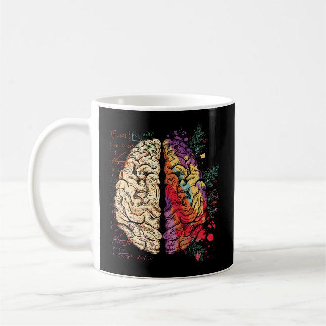 Painter Neuroscience Colorful Hu Brain Coffee Mug (Left)