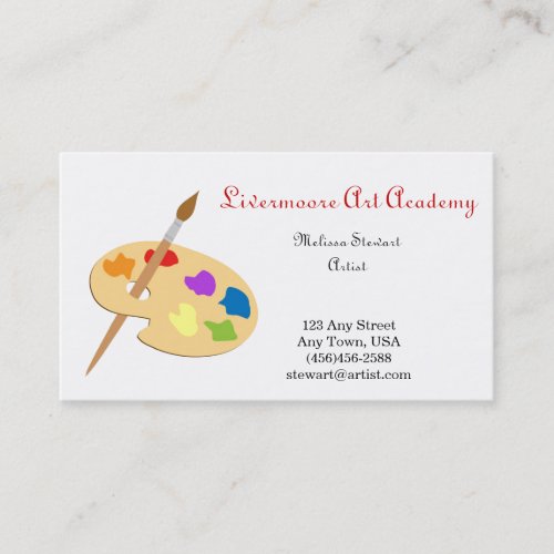 Painter or Artist Paint Brush Business Cards