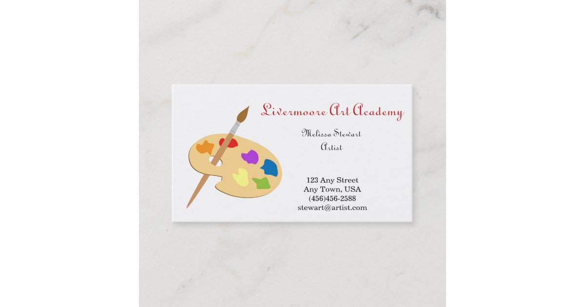 Painter or Artist Paint Brush Business Cards Zazzle