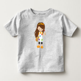 Painter, Paint Artist, Cute Girl, Brown Hair Toddler T-shirt