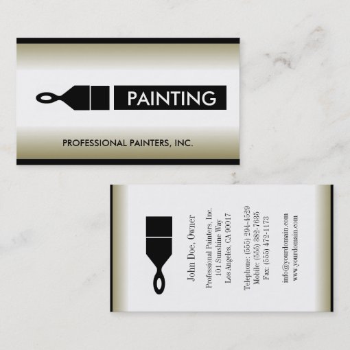 Painter Painting Contractor Paint Brush Business Card Zazzle