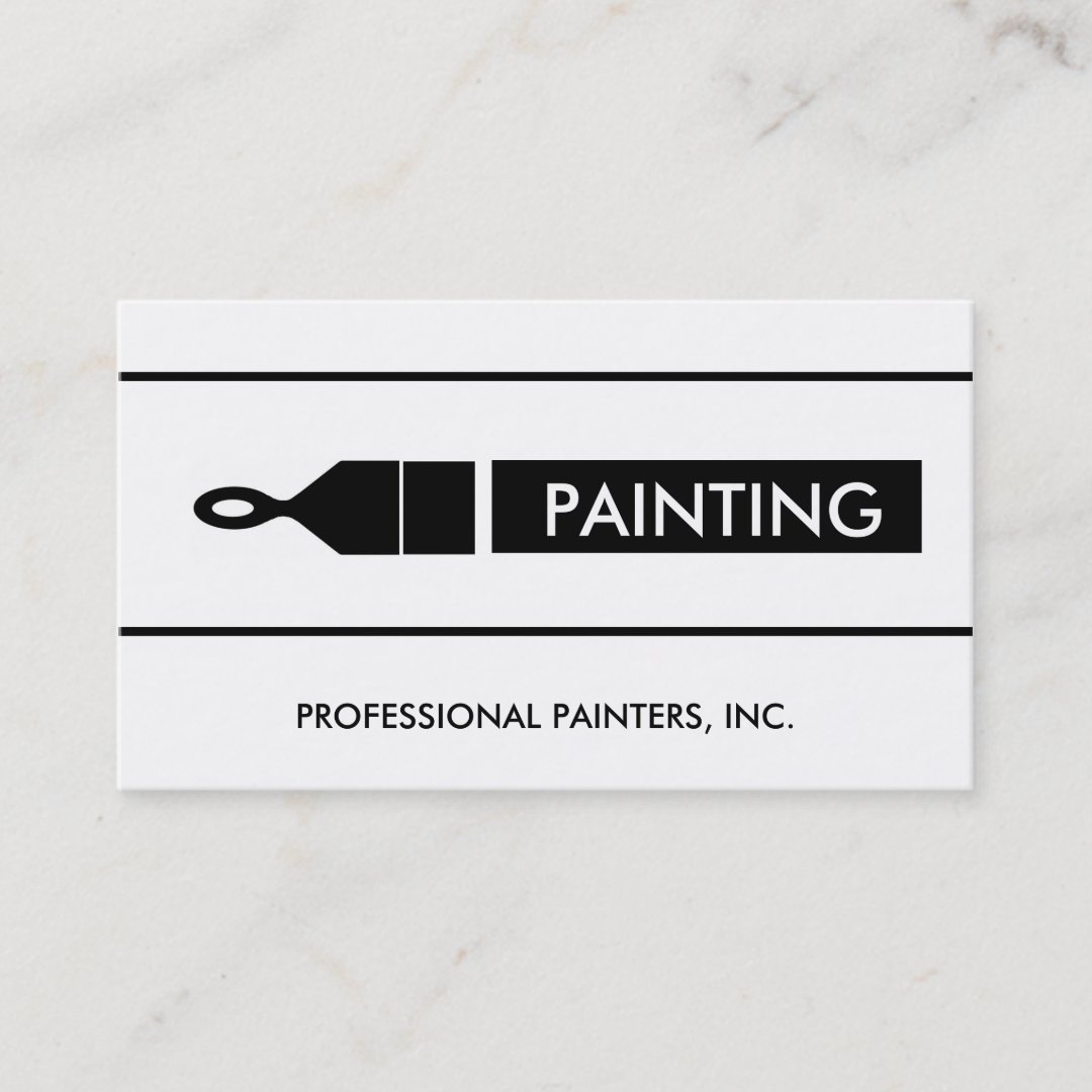 Painter Painting Contractor Paint Brush Business Card Zazzle