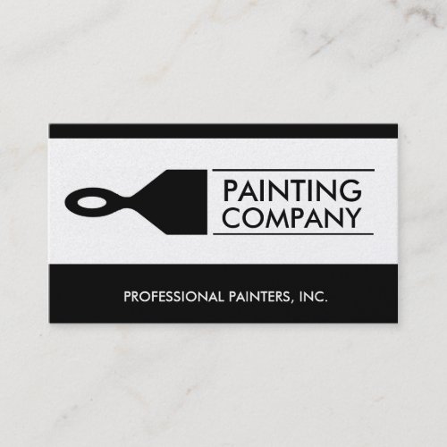 Painter Painting Contractor Paint Brush Gold Paper Business Card