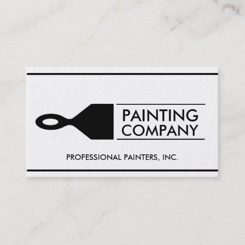 Painter Painting Contractor Paint Brush Gold Paper Business Card Templates