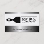Painter Painting Contractor Paint Brush Metallic Business Card at Zazzle