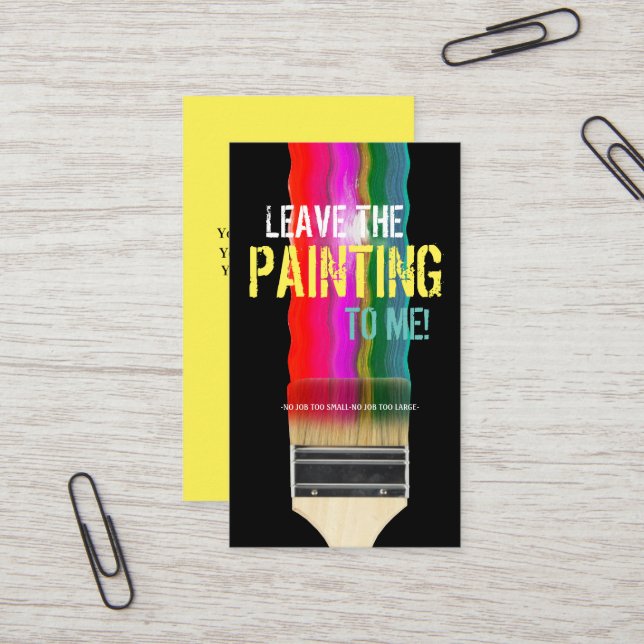 Painter Painting Job Business Card (Front/Back In Situ)