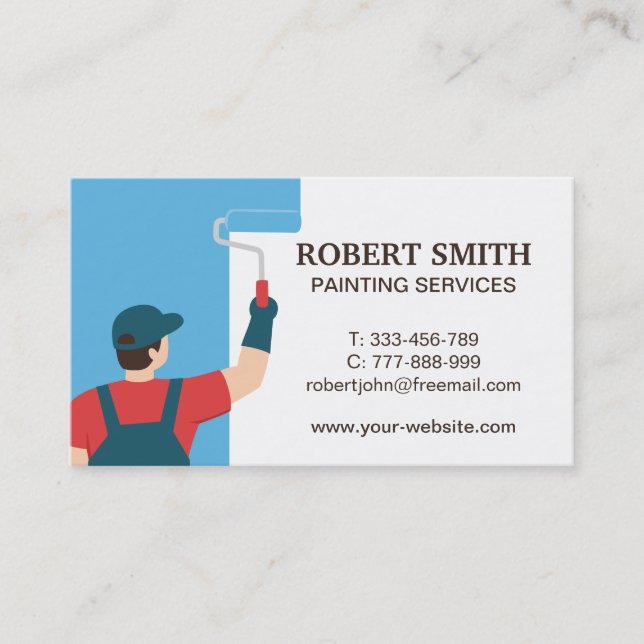 Painter Painting Services Business Card (Front)