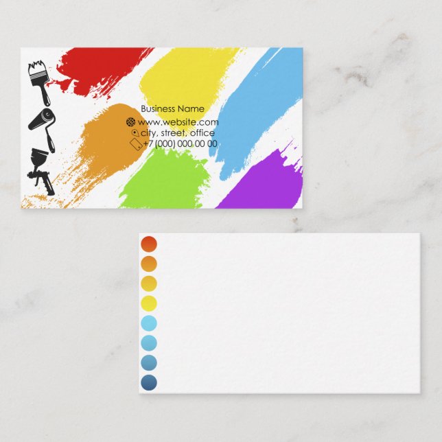 Painter painting work business card (Front/Back)