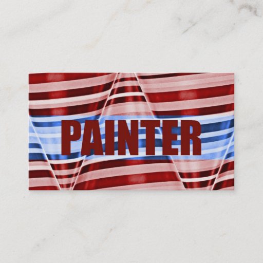 Customizable Painter Patriotic Business Card