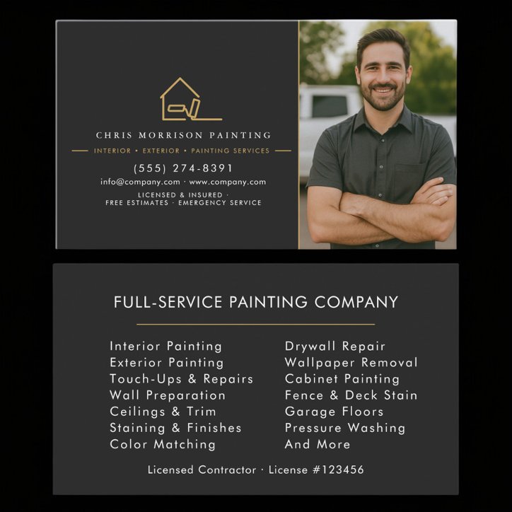 Painter Photo Professional Business Card