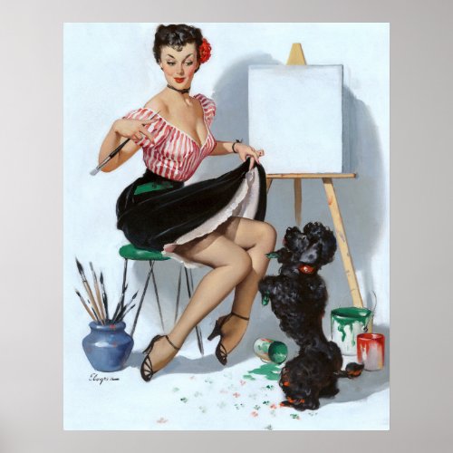 Painter Pin Up Poster