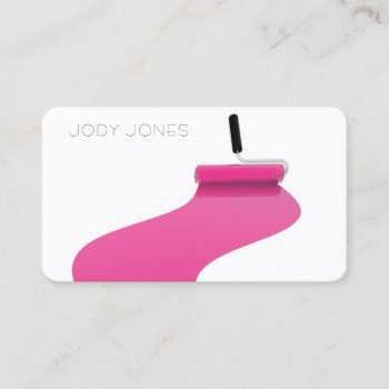 Painter Pink Professional Painting Service Business Card by Pip_Gerard at Zazzle