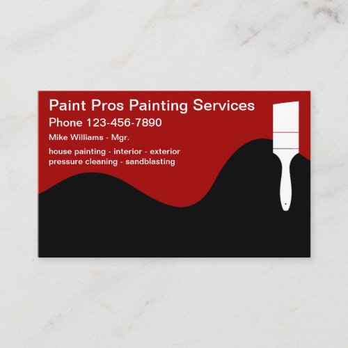 Painter Professional Modern Business Card