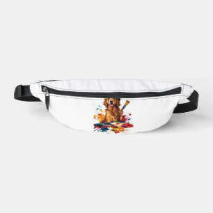 Painter Pup � Artistic Dog with Easel Fanny Pack
