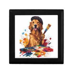 Painter Pup � Artistic Dog with Easel Gift Box