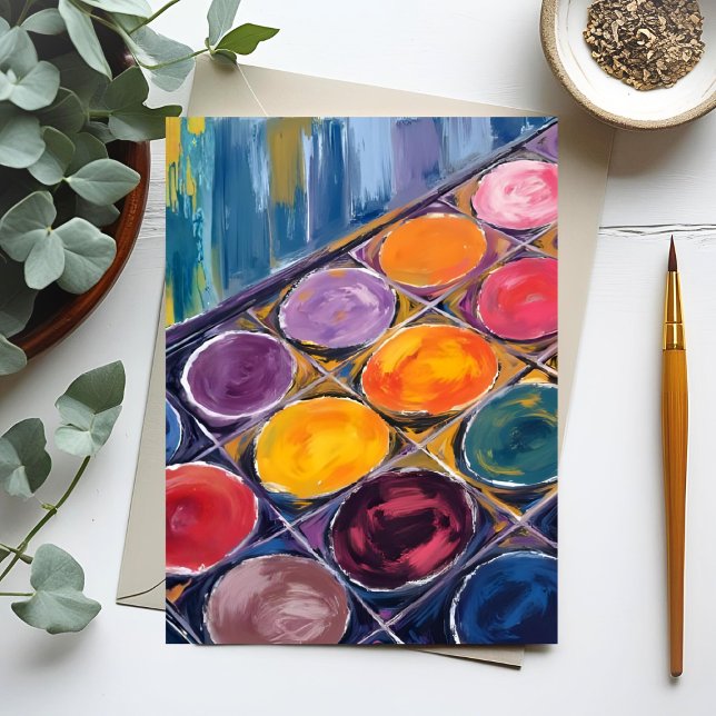 Painter’s Palette | Watercolor Artist Painting Postcard (Creator Uploaded)