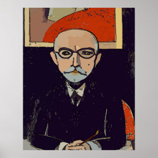 Painter Self Portrait Abstract Poster