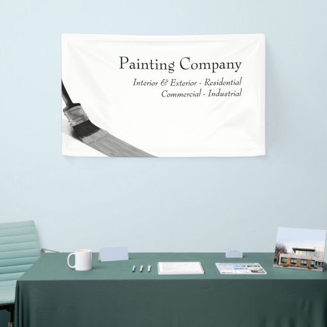 Painter Service Painting Company Brush Gray Banner (Tradeshow)