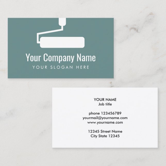 Painter services logo business card template (Front/Back)