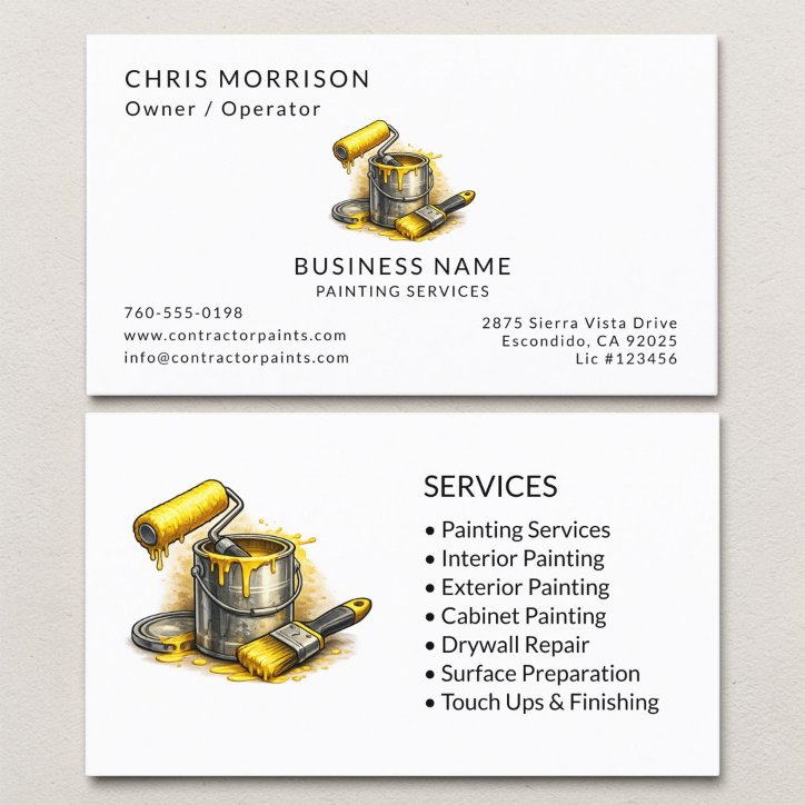 Painter Services Professional Business Card