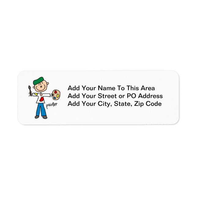 Painter Stick Figure Label (Front)