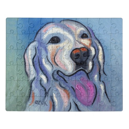 Painterly Abstract Labrador Retriever Jigsaw Puzzle