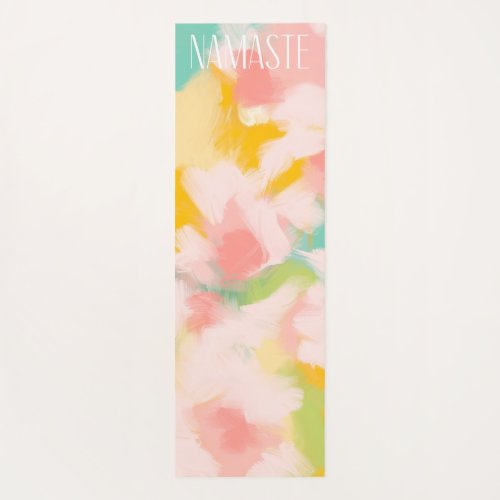 Painterly abstract meadow Namaste Yoga Mat