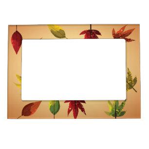 Painterly Autumn Leaves Magnetic Frame