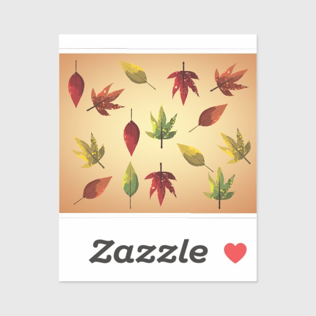 Painterly Autumn Leaves Sticker (Sheet)