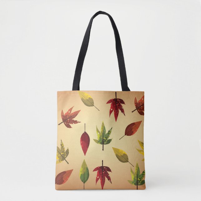 Painterly Autumn Leaves Tote Bag (Front)