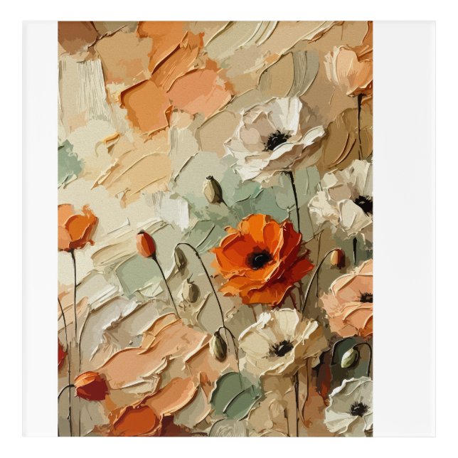 Painterly Bloomscape Acrylic Print (Front)