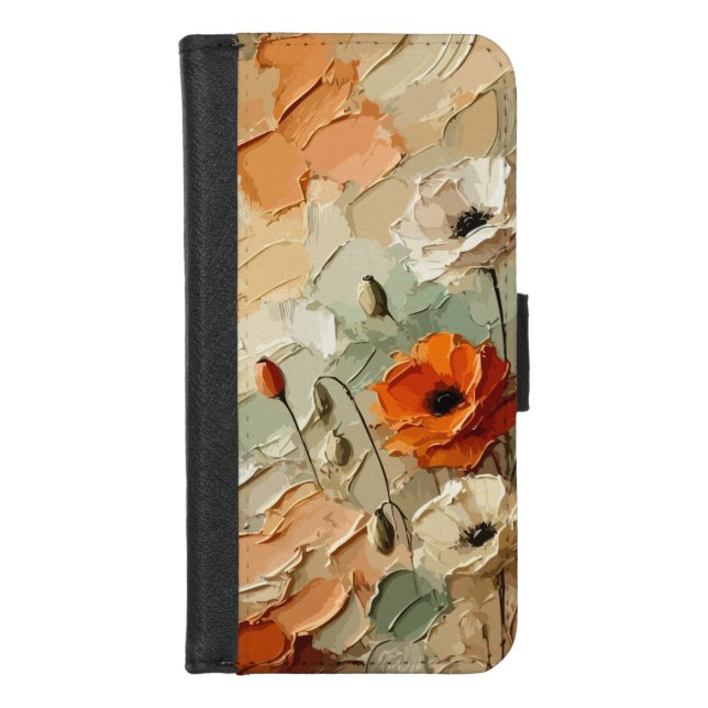 Painterly Bloomscape iPhone Wallet Case (Front)