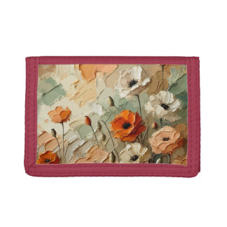 Painterly Bloomscape Trifold Wallet