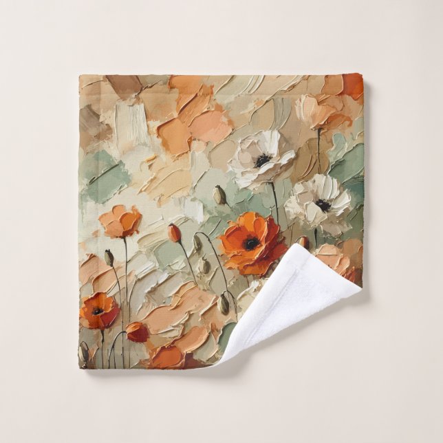 Painterly Bloomscape Wash Cloth (Wash Cloth)