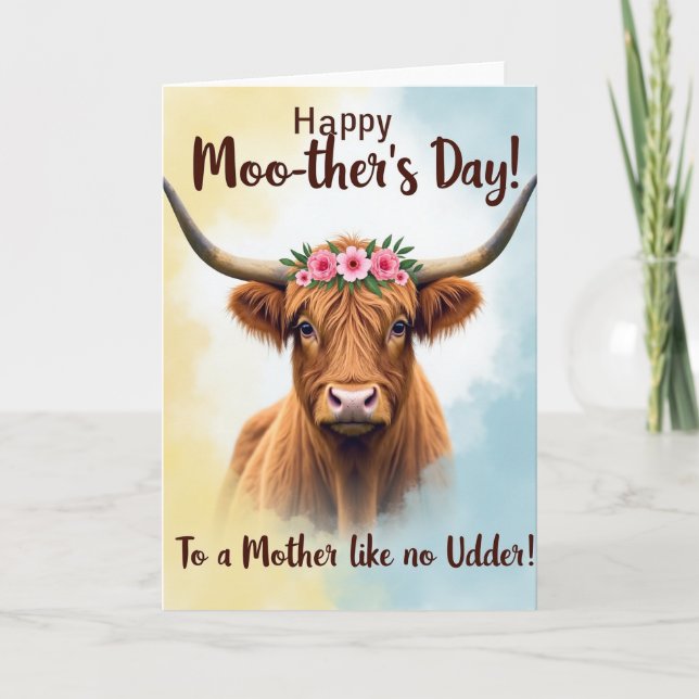 Painterly Cow Portrait Card (Front)