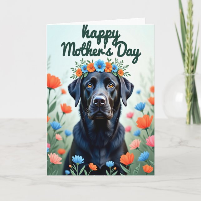 Painterly Dog Mothers Day Card (Front)