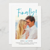 Painterly Finally CUSTOM COLOR Save The Date Card (Front/Back)