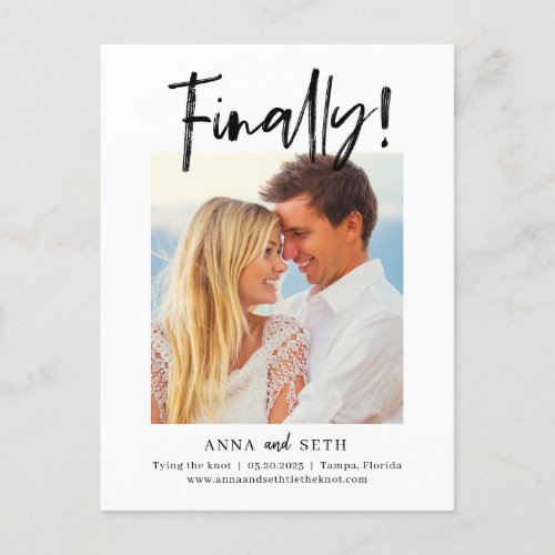 Painterly Finally EDITABLE COLOR Save The Date Postcard