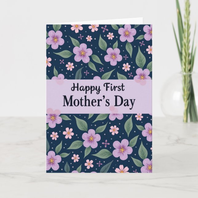 Painterly First Mothers Day Card (Front)