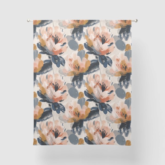 Painterly Floral Botanical Curtain (Front)