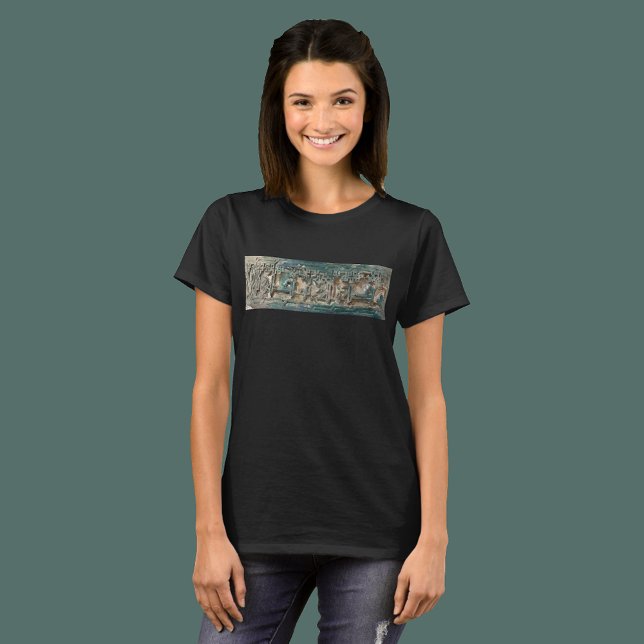 Painterly fretwork design. Grays, Greens, & blues T-Shirt (Creator Uploaded)
