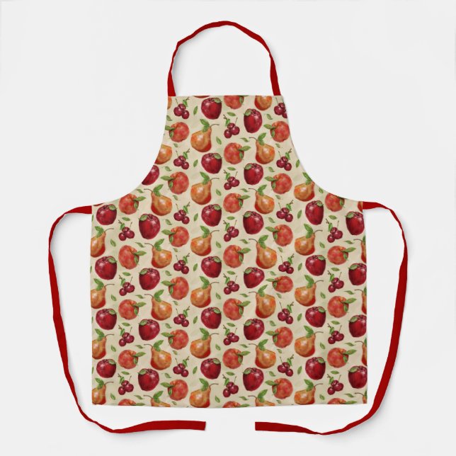  Painterly Fruits Kitchen Towel Apron (Front)