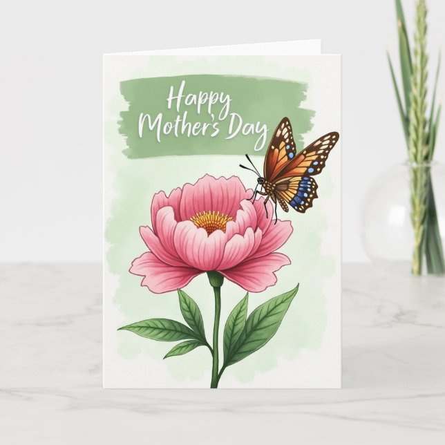 Painterly Green Celebration Card (Front)