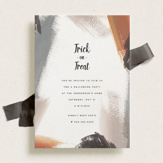 Painterly Halloween Party Invitation