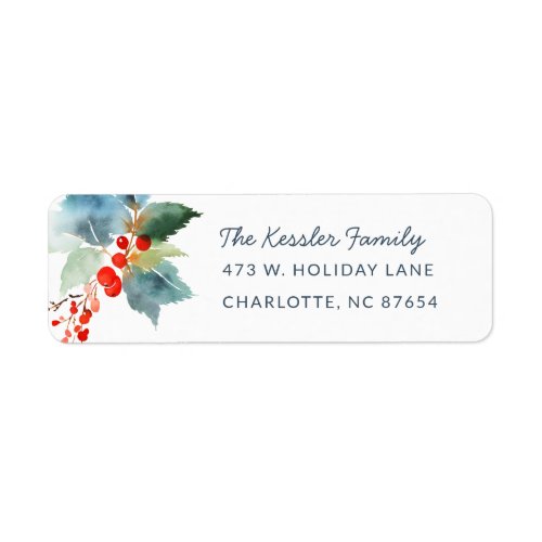 Painterly  Holiday Label