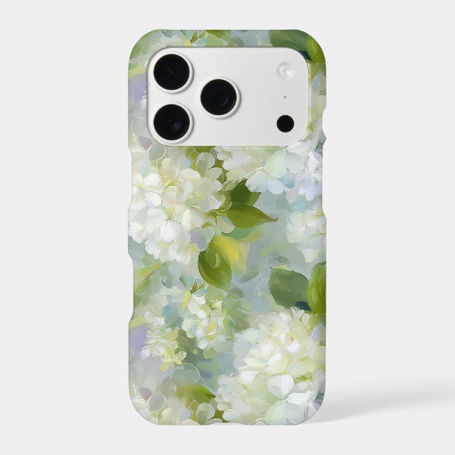 Painterly Hydrangea pattern Iphone Case (Back)