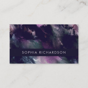 Painterly Modern Moody Dark Paint Strokes Business Card