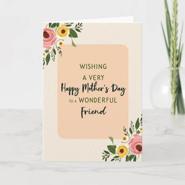 Painterly Moms Day Friend Card (Front)