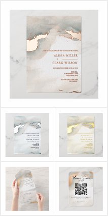 Painterly Moody Watercolour Wedding Suite